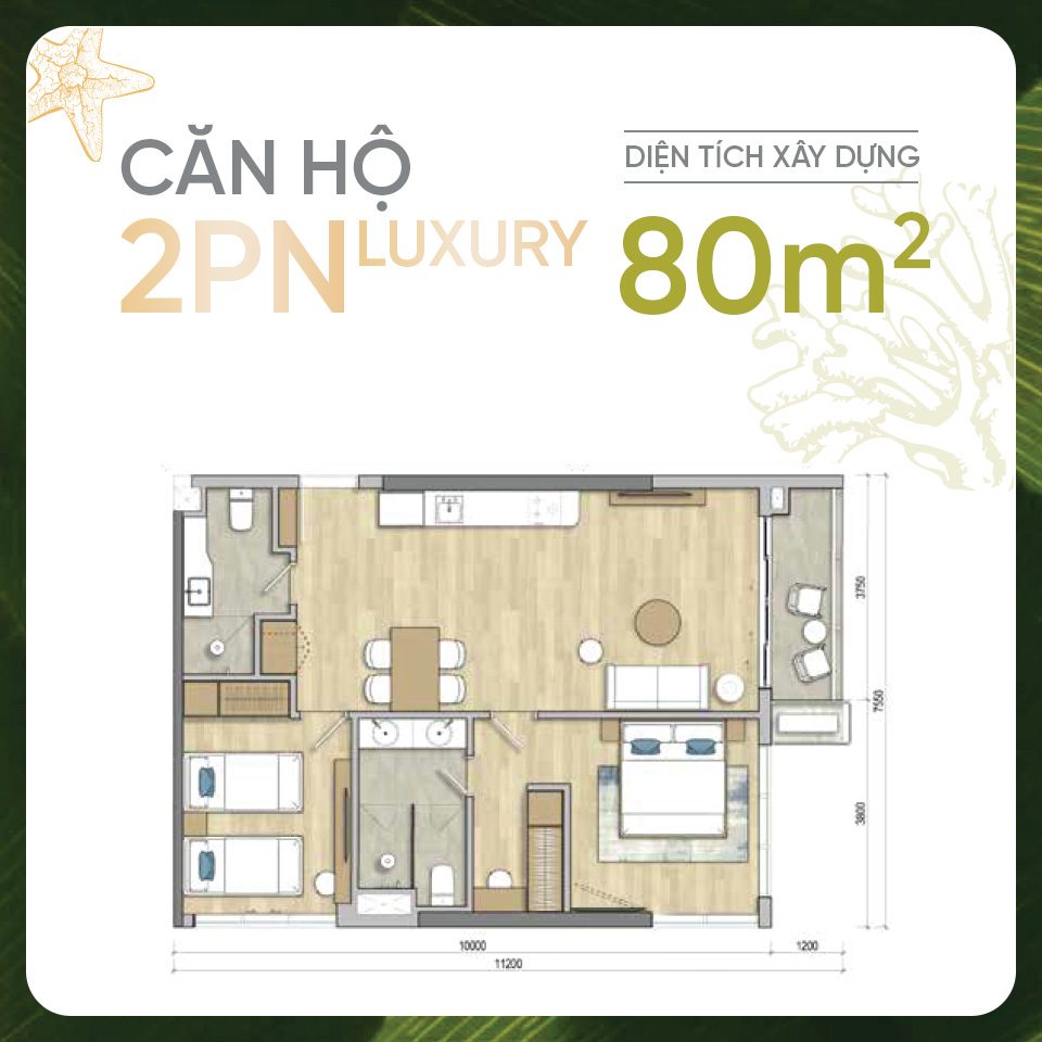 Căn hộ 2PN Luxury