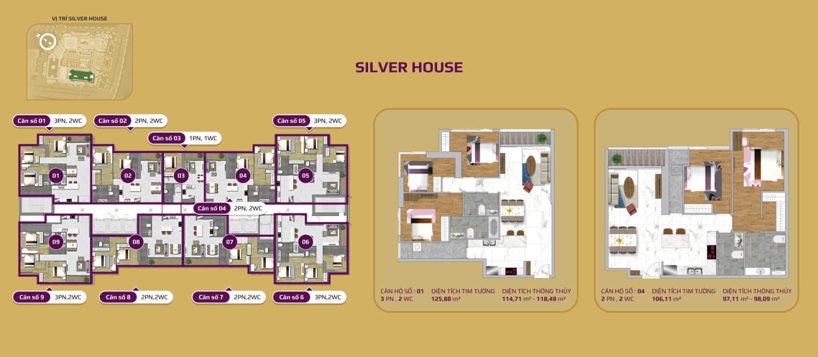Mặt bằng tầng tòa Sliver House