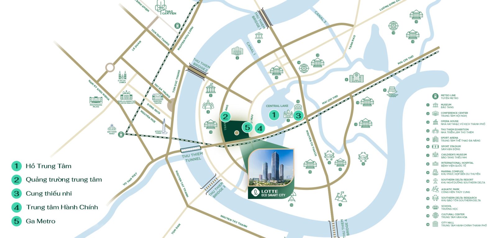 Maps vị trí kết nối hạ tầng & tiện ích