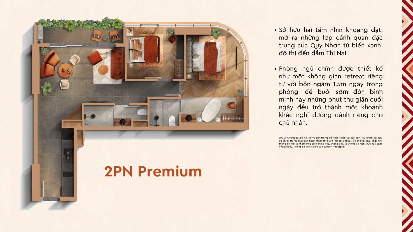 Mặt bằng 2PN Premium