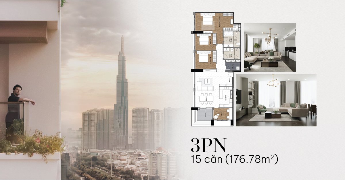 Mặt bằng căn hộ 3PN