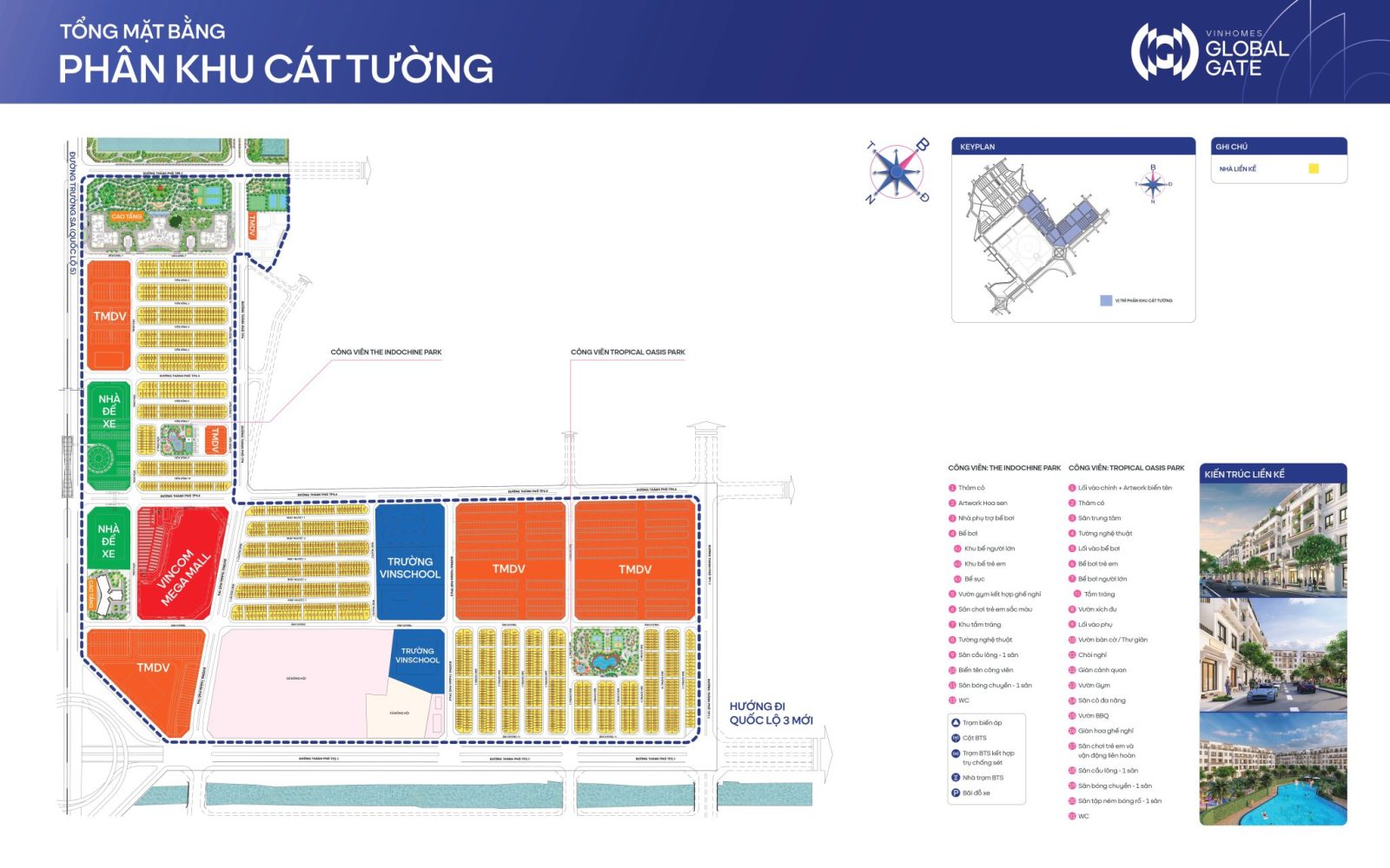 Mặt bằng phân khu Cát Tường